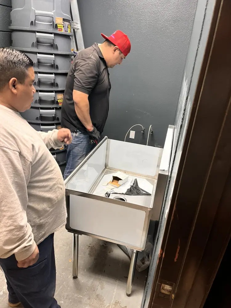 Commercial plumbing and sink installation in North St. Paul